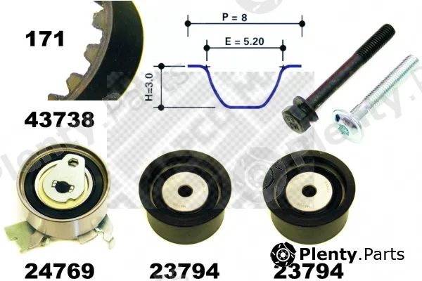 Mapco 23738 — Timing Belt Kit