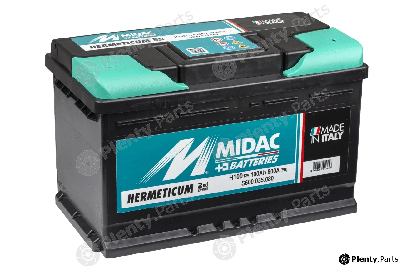 Midac H100 — Starter Battery Midac Hermeticum - Standard DIN