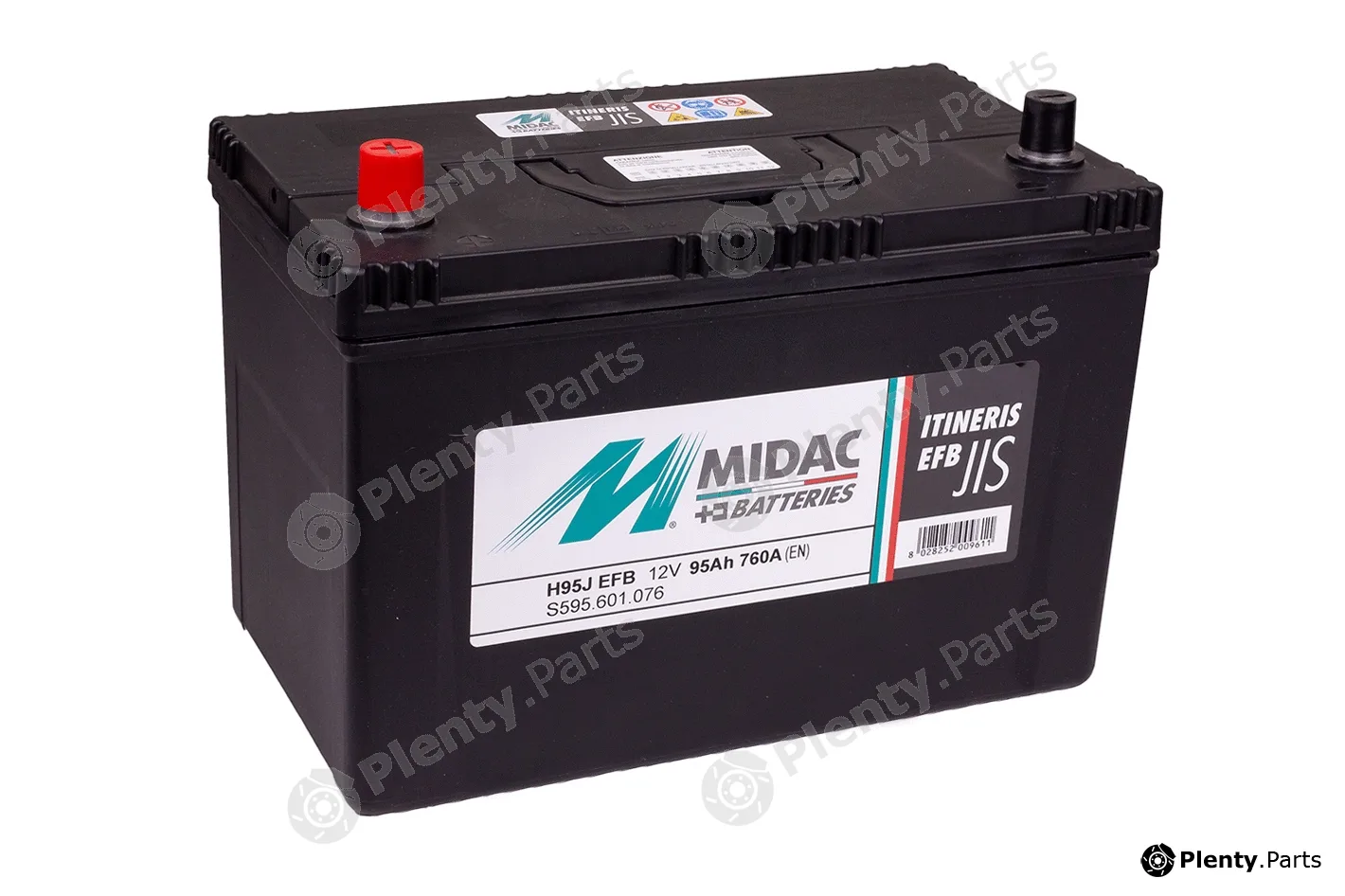 Midac IT95JEFB — Starter Battery Midac Itineris EFB - JIS S&S - Enhanced Flooded Batteries