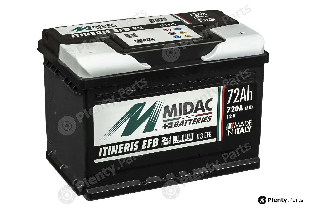 Midac IT3EFB — Starter Battery Midac Itineris EFB - Start&Stop - Enhanced Flooded Batteries
