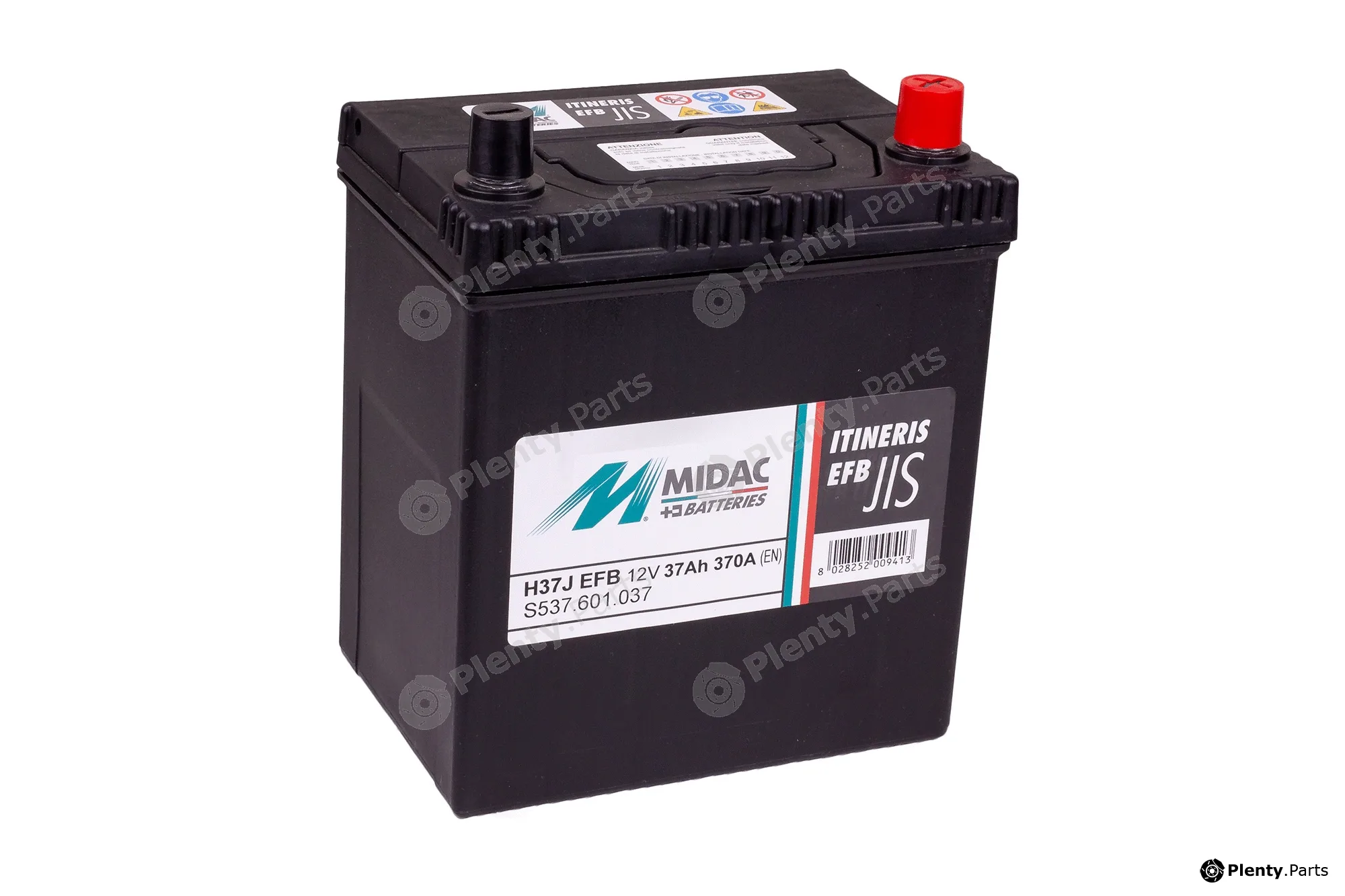 Midac IT37JEFB — Starter Battery Midac Itineris EFB - JIS S&S - Enhanced Flooded Batteries