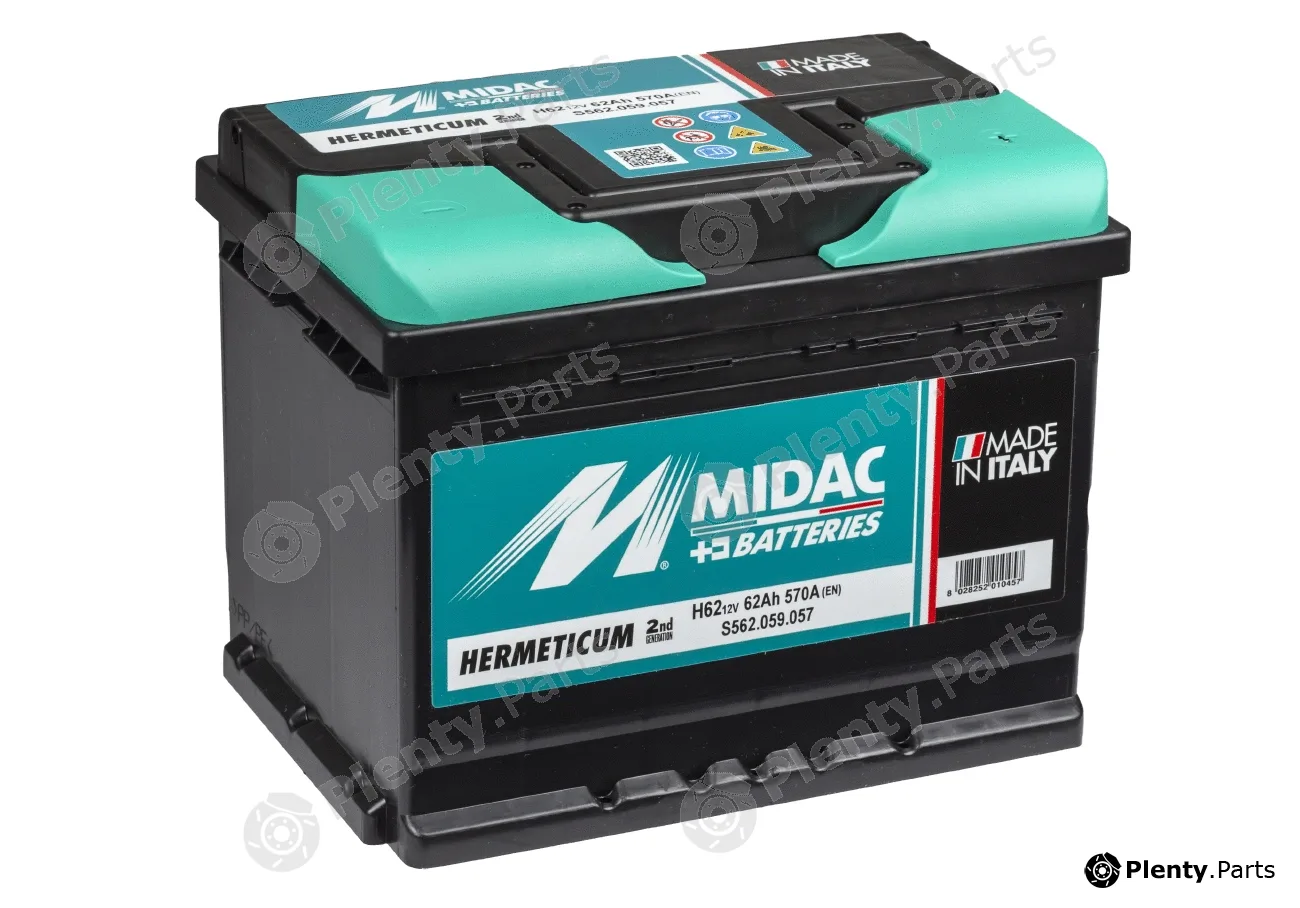 Midac H62 — Starter Battery Midac Hermeticum - Standard DIN