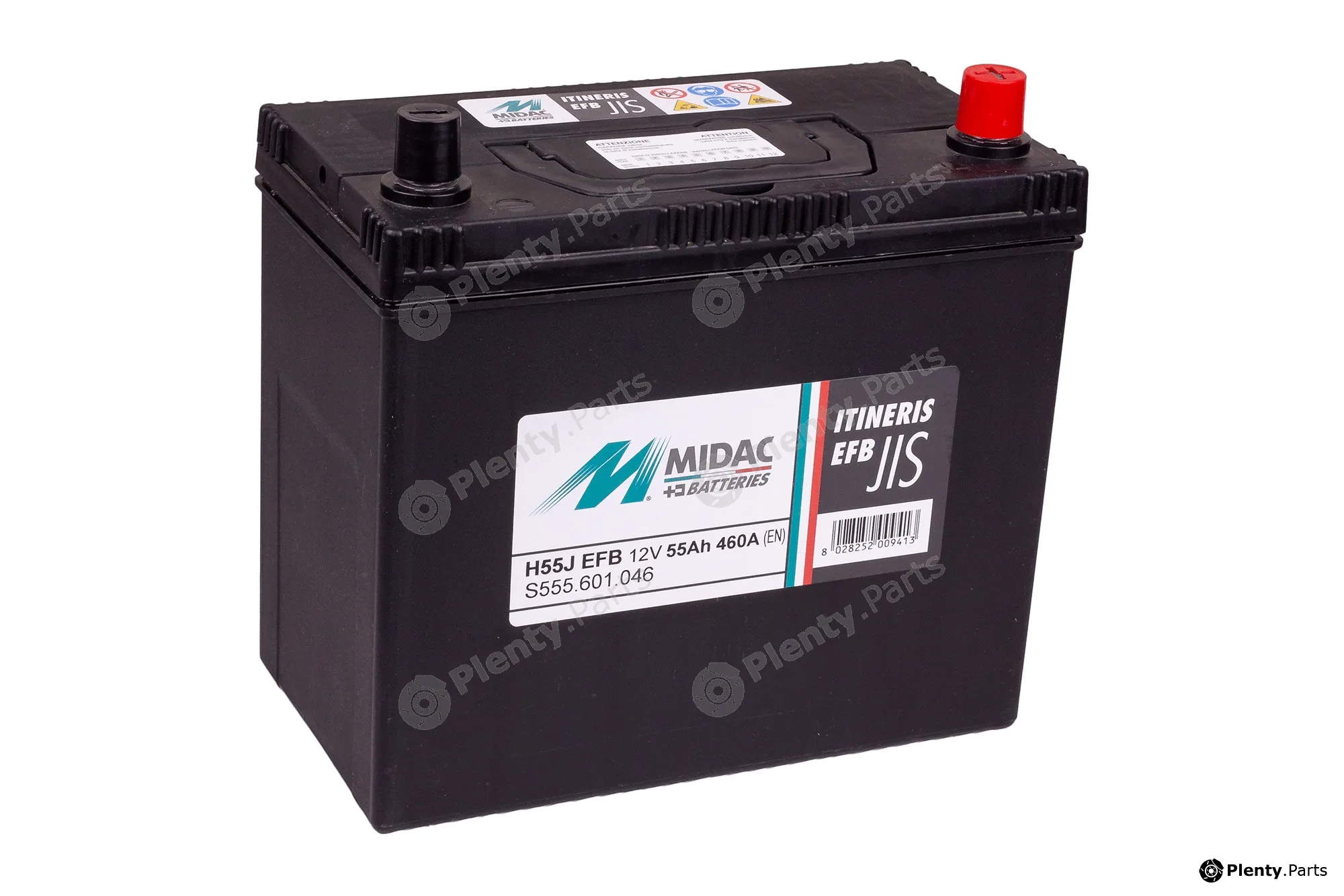 Midac IT55JEFB — Starter Battery Midac Itineris EFB - JIS S&S - Enhanced Flooded Batteries