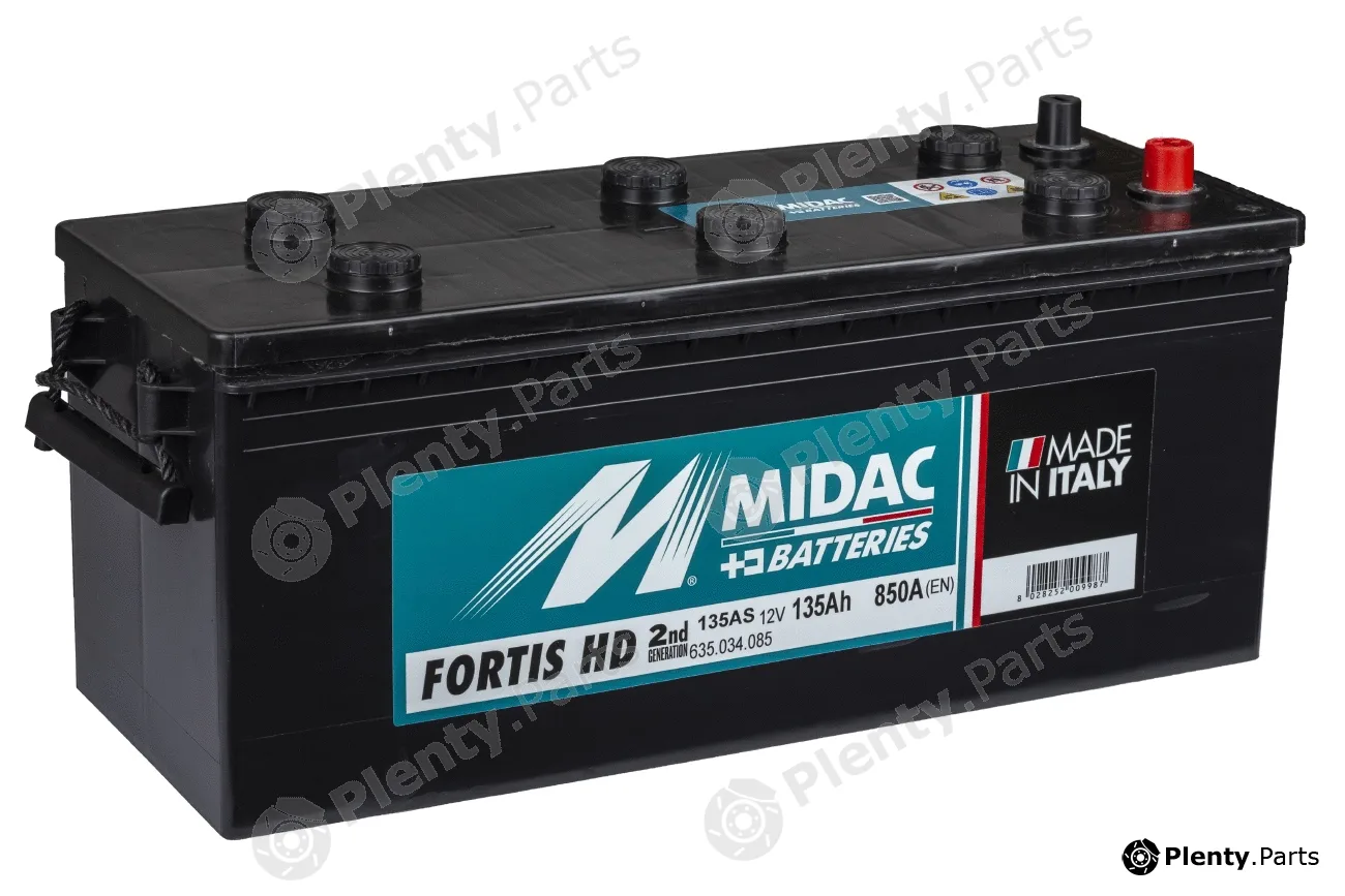 Midac 135AS — Starter Battery Midac Fortis - HD (Heavy Duty)