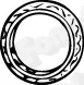 Fonos 82414 — Gasket, exhaust pipe