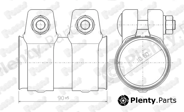 Fonos 80718 — Pipe Connector, exhaust system