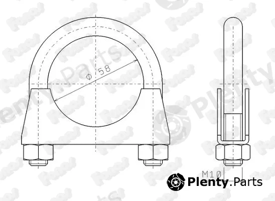 Fonos 82328 — Clamping Piece, exhaust system