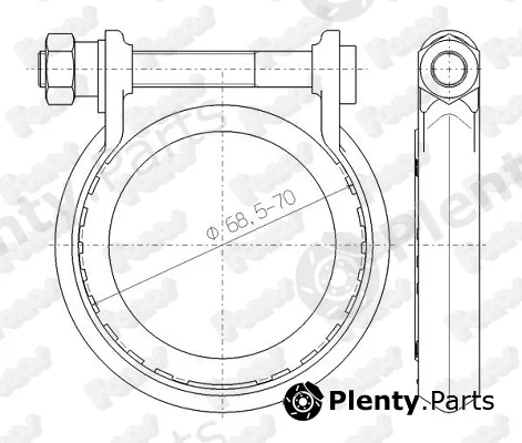 Fonos 80550 — Clamping Piece, exhaust system