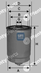 UFI 24.350.01 — Fuel Filter