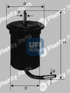 UFI 31.761.00 — Fuel Filter