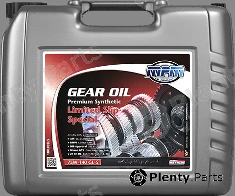 MPM 18020SLS — Transmission Oil Gearbox Oil 75W-140 GL-5 Prem. Synth. Limited Slip Special