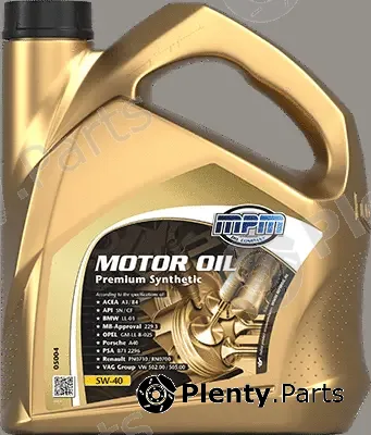 MPM 05004 — Engine Oil Motor Oil 5W-40 Premium Synthetic