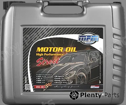 MPM 06020S — Engine Oil Motor Oil 0W-40 High Performance Street