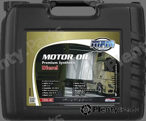 MPM 05020A — Engine Oil Motor Oil 10W-40 Premium Synthetic Diesel