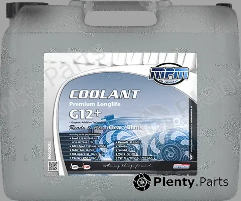 MPM 86020CBL — Antifreeze Coolant Prem. LL. -40C G12+ Ready to Use Clear / Blank