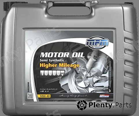 MPM 04020HM — Engine Oil Motor Oil 10W-40 Semi Synthetic Higher Mileage