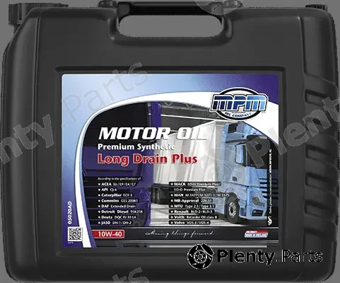 MPM 05020AD — Engine Oil Motor Oil 10W-40 Premium Synthetic Long Drain Plus
