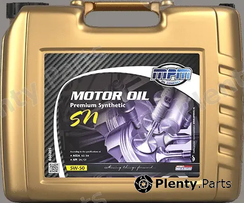 MPM 05020S — Engine Oil Motor Oil 5W-50 Premium Synthetic SN
