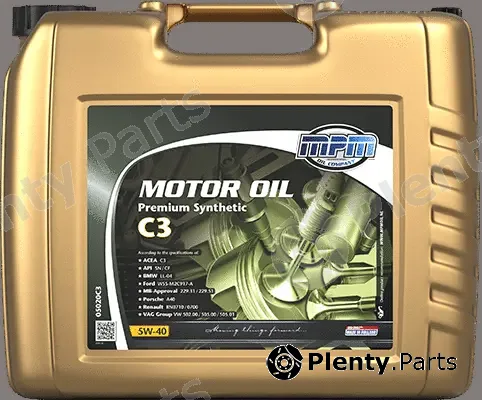 MPM 05020C3 — Engine Oil Motor Oil 5W-40 Premium Synthetic C3