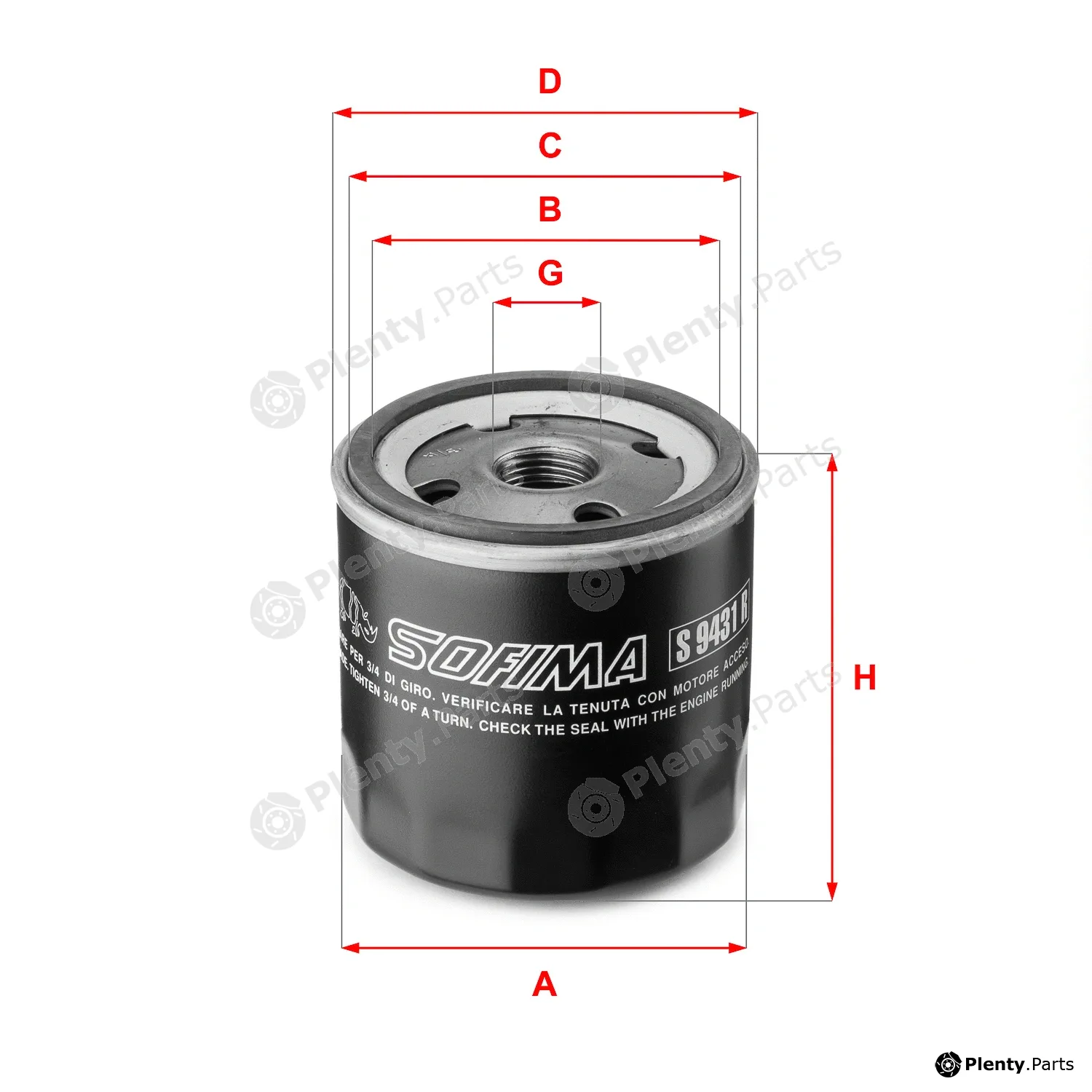 Sofima S9431R — Oil Filter