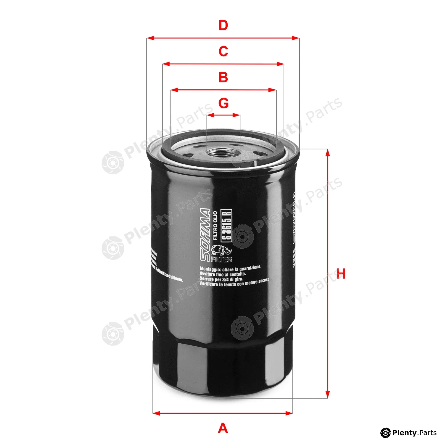 Sofima S3615R — Oil Filter