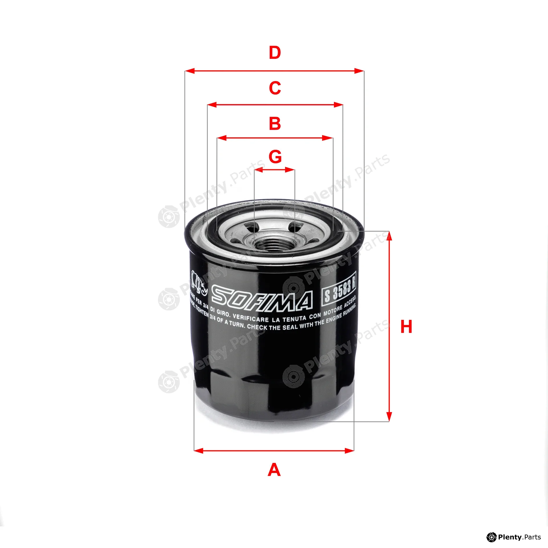 Sofima S3583R — Oil Filter
