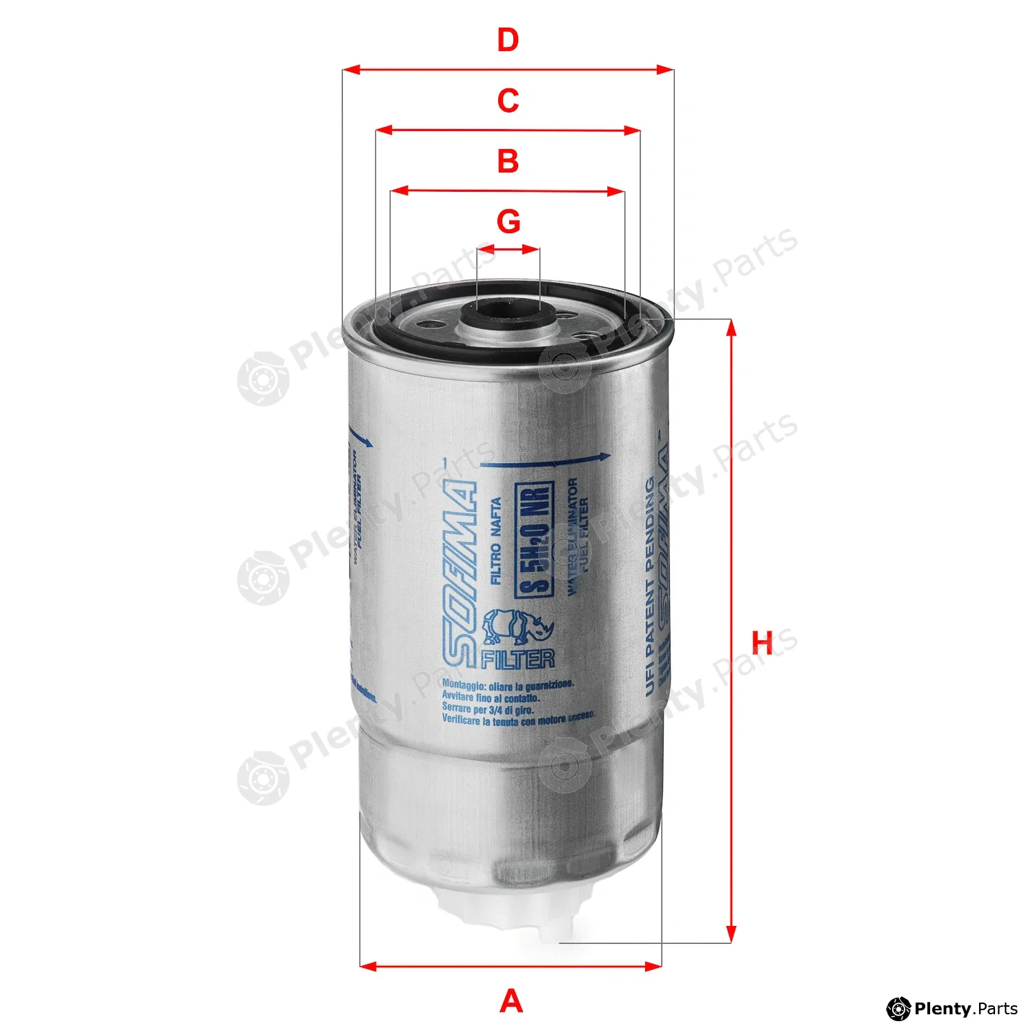 Sofima S5H2ONR — Fuel Filter