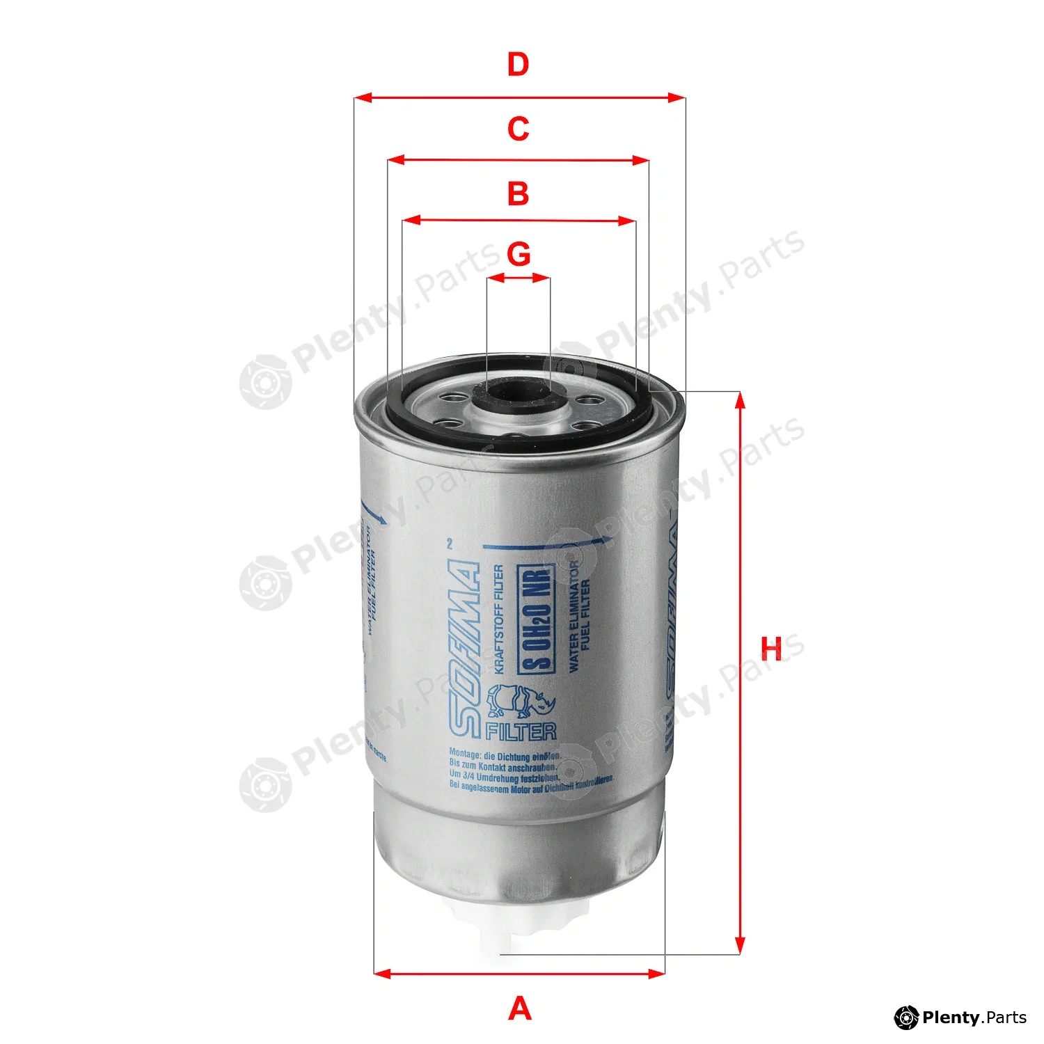 Sofima S0H2ONR — Fuel Filter