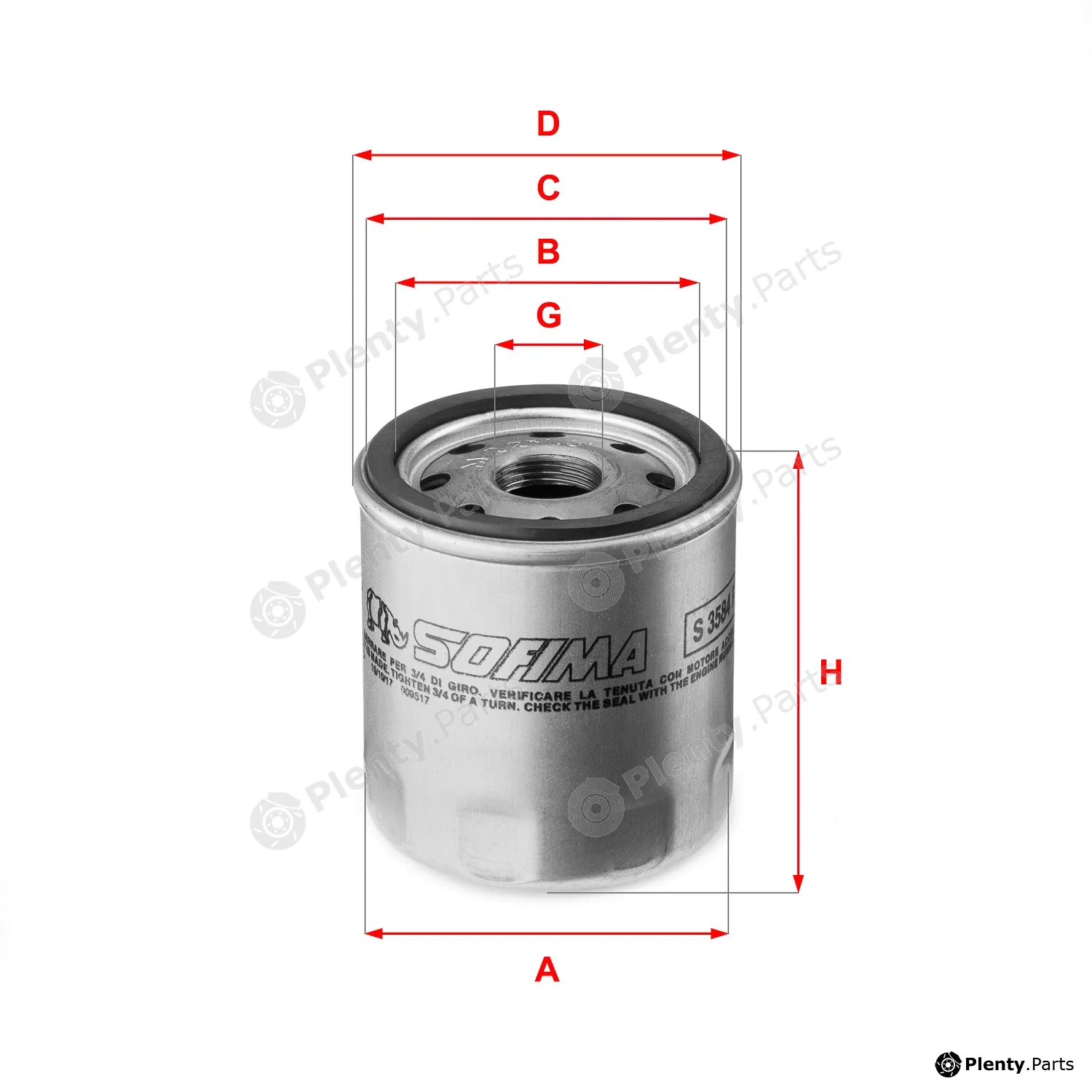 Sofima S3584R — Oil Filter