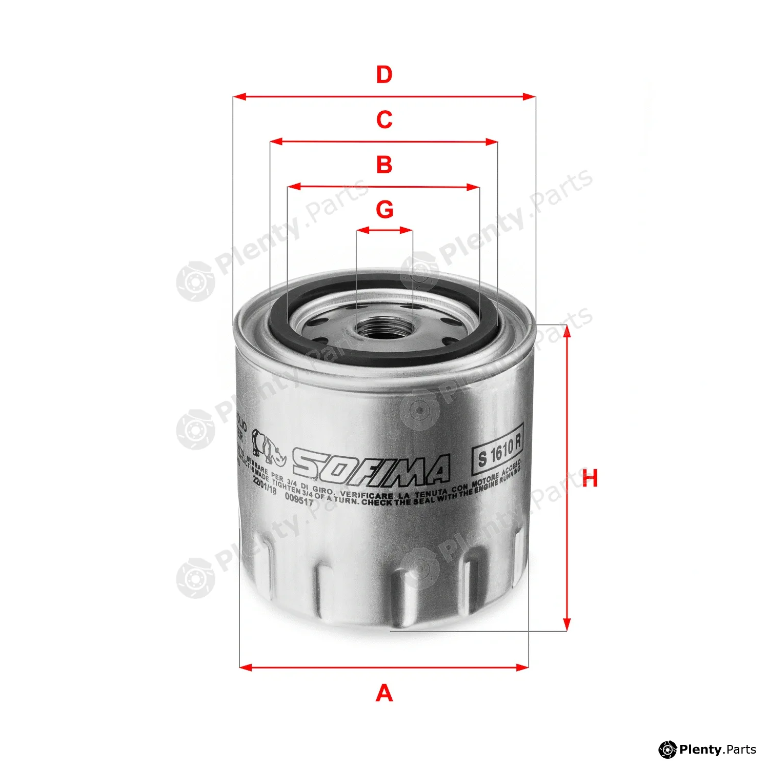 Sofima S1610R — Oil Filter