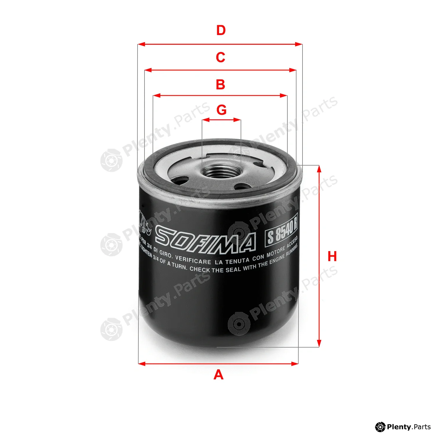 Sofima S8540R — Oil Filter