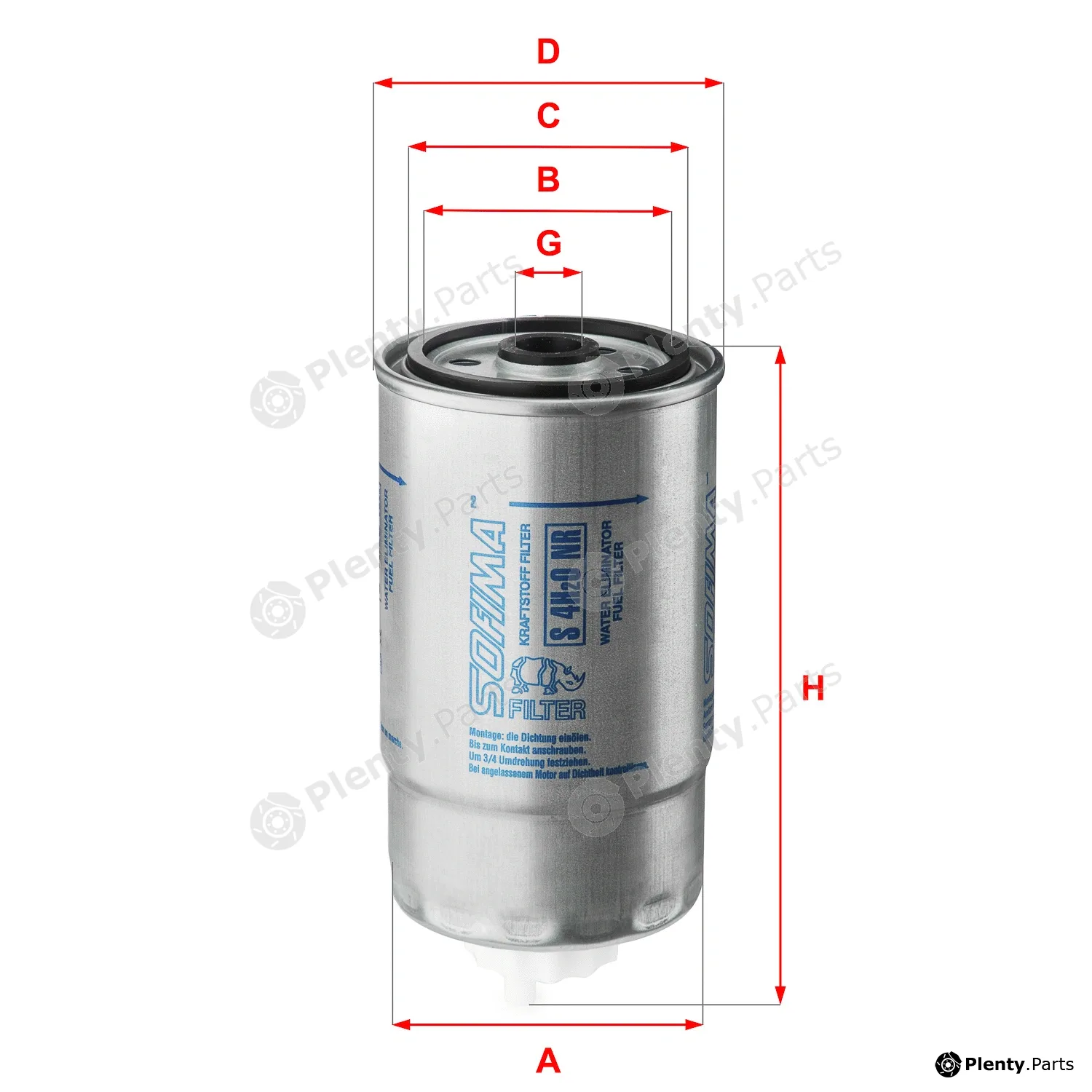 Sofima S4H2ONR — Fuel Filter