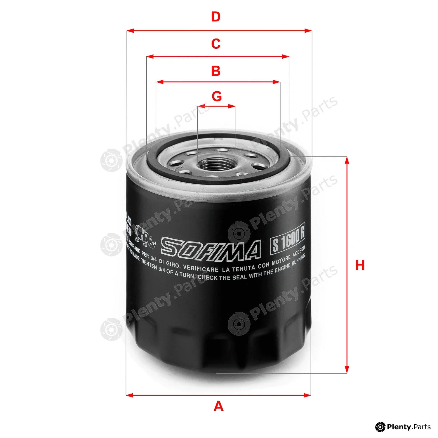 Sofima S1600R — Oil Filter