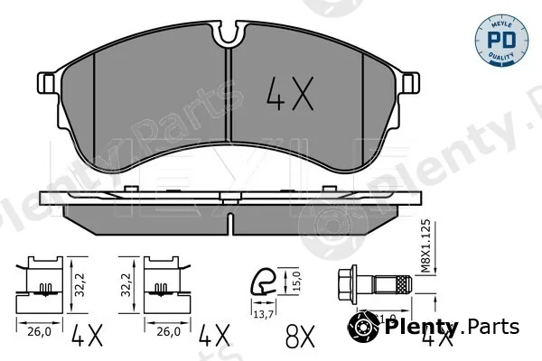 Meyle 0252217821/PD — Brake Pad Set, disc brake MEYLE-PD: Advanced performance and design.