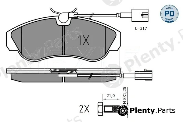 Meyle 0252360319/PD — Brake Pad Set, disc brake MEYLE-PD: Advanced performance and design.