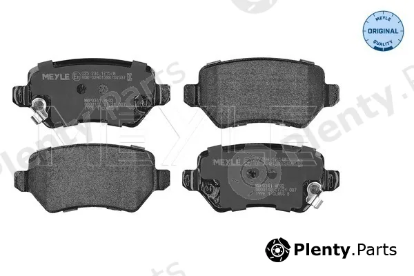 Meyle 0252341715/W — Brake Pad Set, disc brake MEYLE-ORIGINAL: True to OE.
