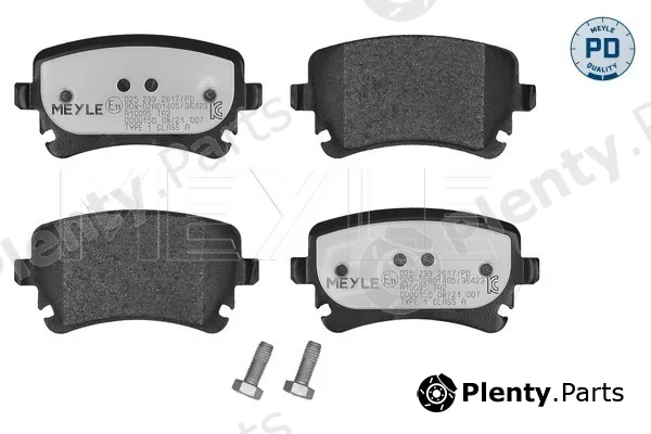 Meyle 0252332617/PD — Brake Pad Set, disc brake MEYLE-PD: Advanced performance and design.
