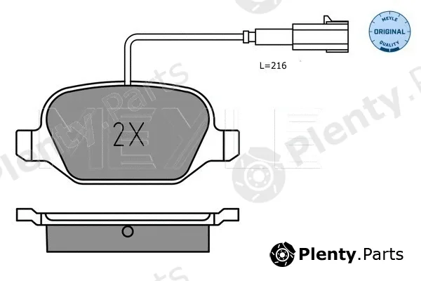 Meyle 0252523717 — Brake Pad Set, disc brake MEYLE-ORIGINAL: True to OE.