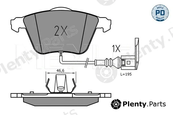 Meyle 0252402120/PD — Brake Pad Set, disc brake MEYLE-PD: Advanced performance and design.