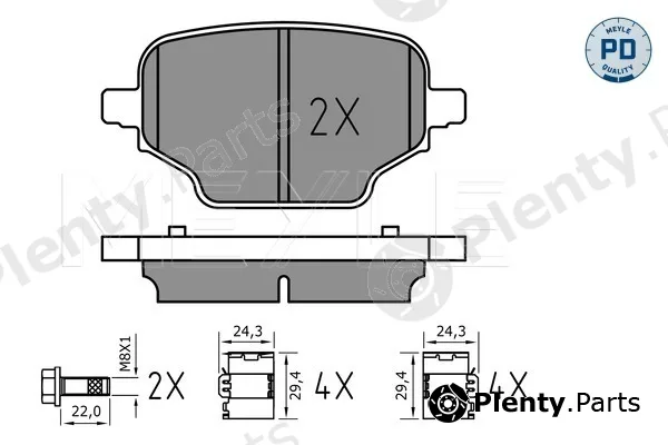 Meyle 0252076417/PD — Brake Pad Set, disc brake MEYLE-PD: Advanced performance and design.