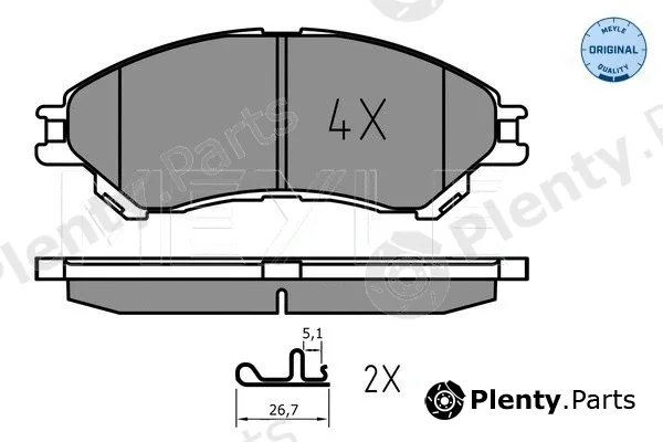 Meyle 0252597916 — Brake Pad Set, disc brake MEYLE-ORIGINAL: True to OE.