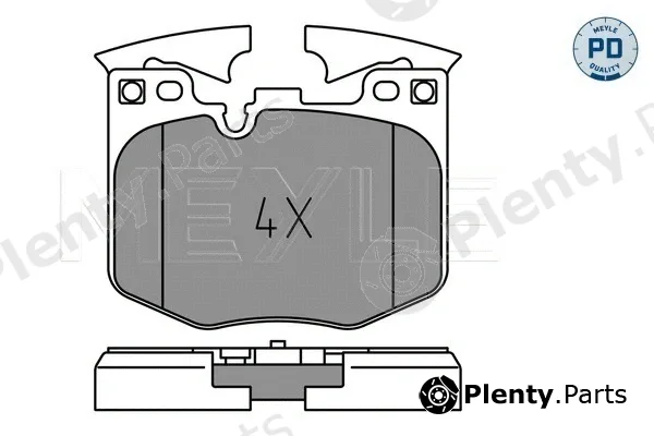 Meyle 0252242520/PD — Brake Pad Set, disc brake MEYLE-PD: Advanced performance and design.