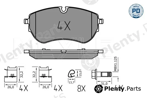 Meyle 0252264420/PD — Brake Pad Set, disc brake MEYLE-PD: Advanced performance and design.