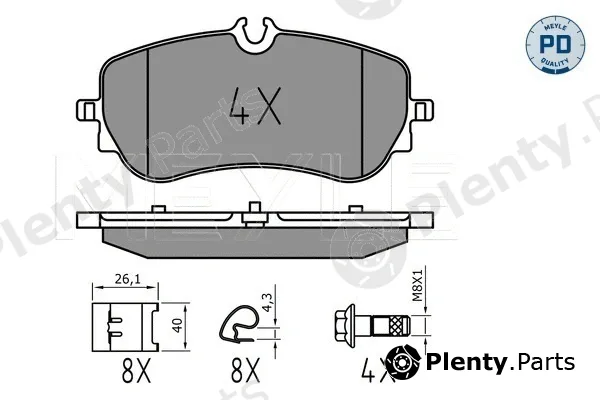 Meyle 0252280219/PD — Brake Pad Set, disc brake MEYLE-PD: Advanced performance and design.