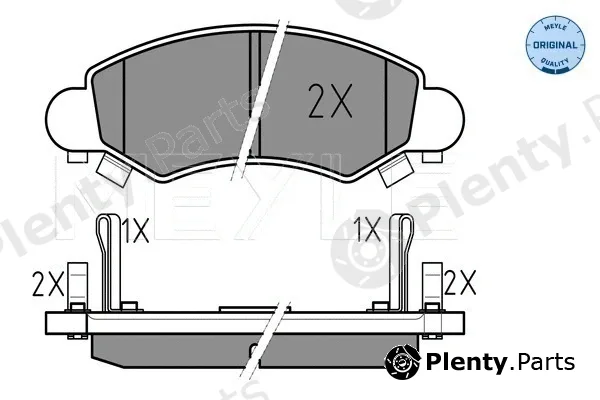 Meyle 0252325316/W — Brake Pad Set, disc brake MEYLE-ORIGINAL: True to OE.