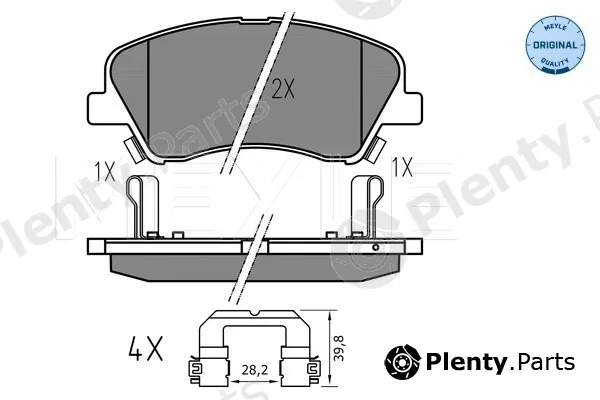 Meyle 0252222818 — Brake Pad Set, disc brake MEYLE-ORIGINAL: True to OE.