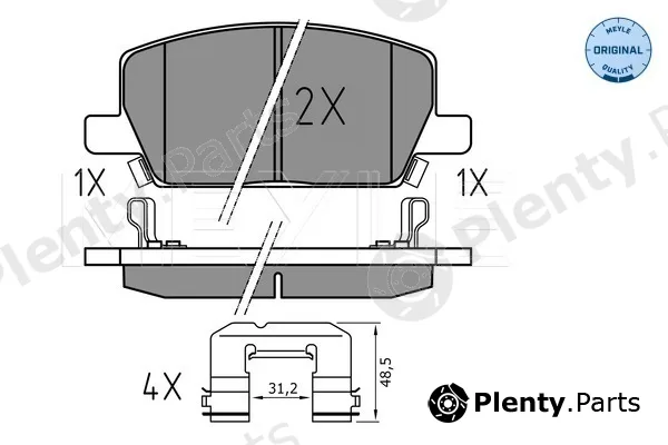 Meyle 0252231119 — Brake Pad Set, disc brake MEYLE-ORIGINAL: True to OE.