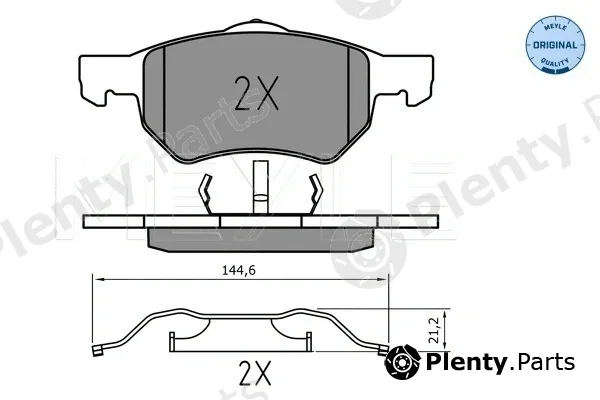 Meyle 0252380718 — Brake Pad Set, disc brake MEYLE-ORIGINAL: True to OE.