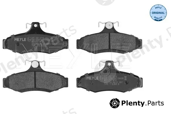 Meyle 0252323714 — Brake Pad Set, disc brake MEYLE-ORIGINAL: True to OE.