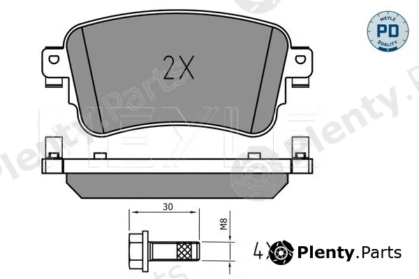 Meyle 0252258818/PD — Brake Pad Set, disc brake MEYLE-PD: Advanced performance and design.